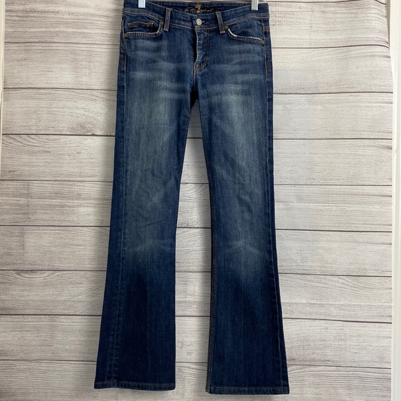 Seven For All Mankind Flynt Bootcut Blue Jeans - Size: 27 - US Misses Size: 4 - Picture 1 of 13